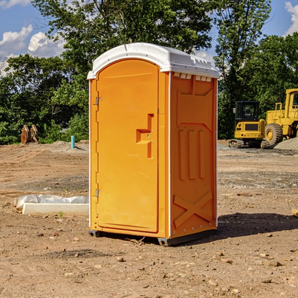 how often are the portable restrooms cleaned and serviced during a rental period in Lakeshore LA